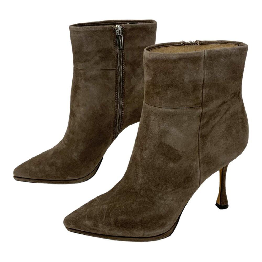 Vince Camuto Pitonnda Suede Heeled Leather Bootie Taupe Size 8.5 NWT $169 MSRP - Picture 4 of 7